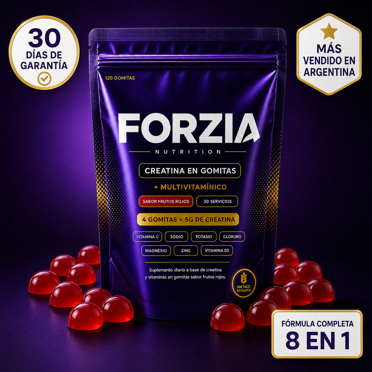 Creatina Y Multivitamínico En Gomitas